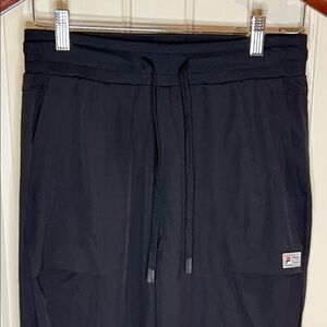 Fila Black Track Pants Lined Cuffed Drawstring Soft Lightweight Women’s Size S